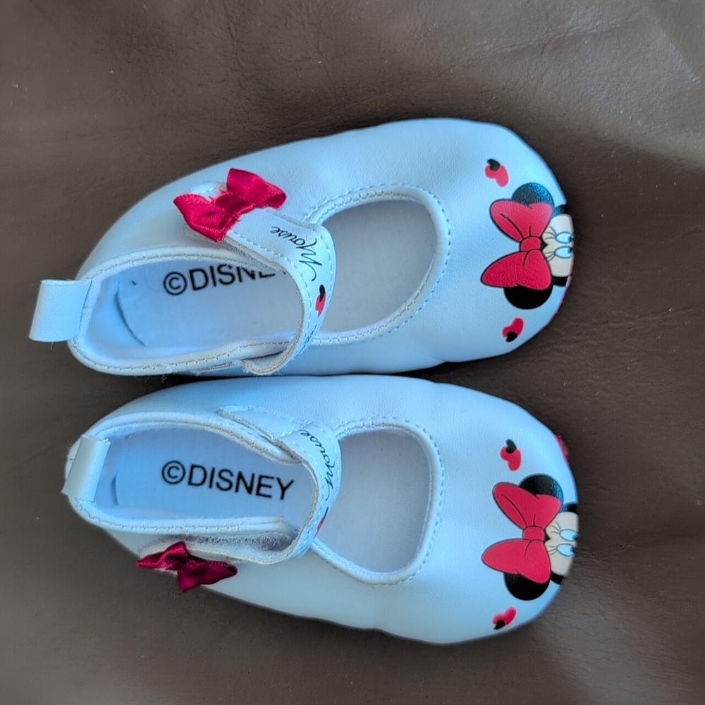 Disney Baby Shoes with Minnie Mouse - White and Red